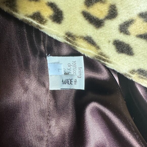 La Maison De La Fausse Fourrure Paris Leopard Print Coat – Size L - Picture 10 of 11